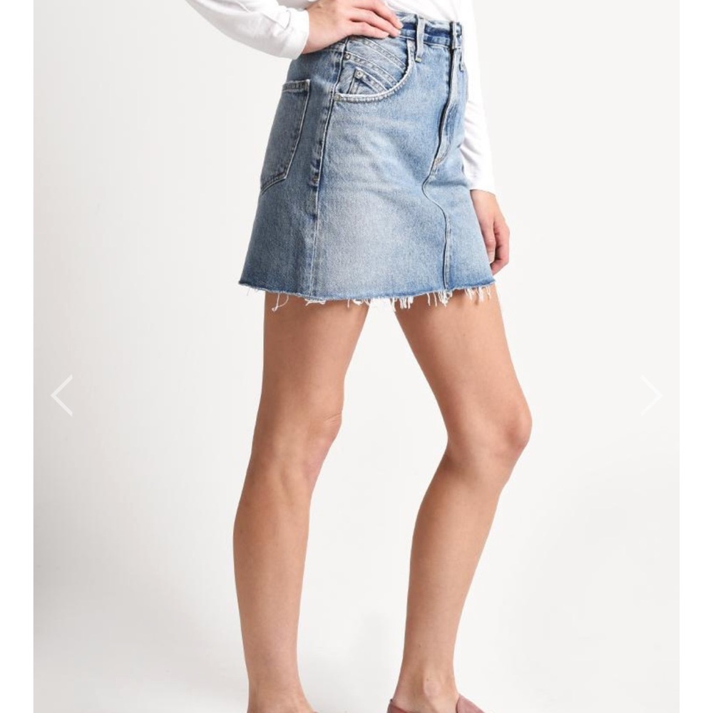 SOLD ❌AGOLDE Palmer High Waist Mini Skirt 🇺🇸🎇💙 NWT - Picture 7 of 10